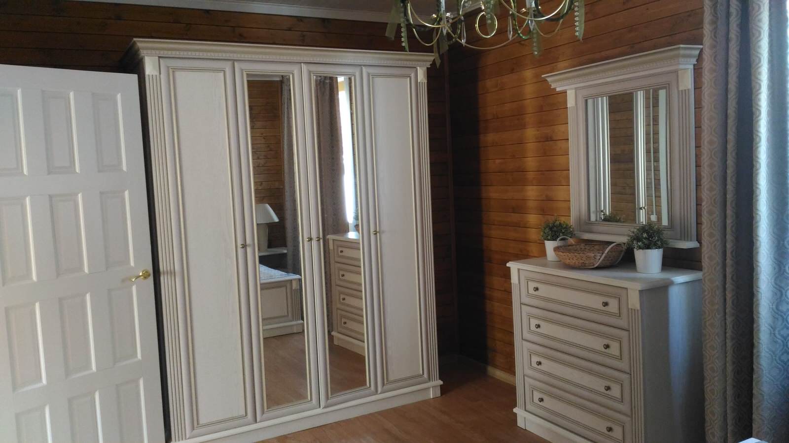 Спальня  в доме , выполненном  в Скандинавском стиле с элементами "Прованса"