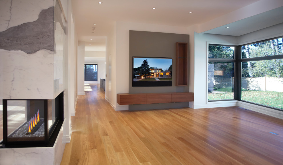 This is an example of a modern family room in Other.