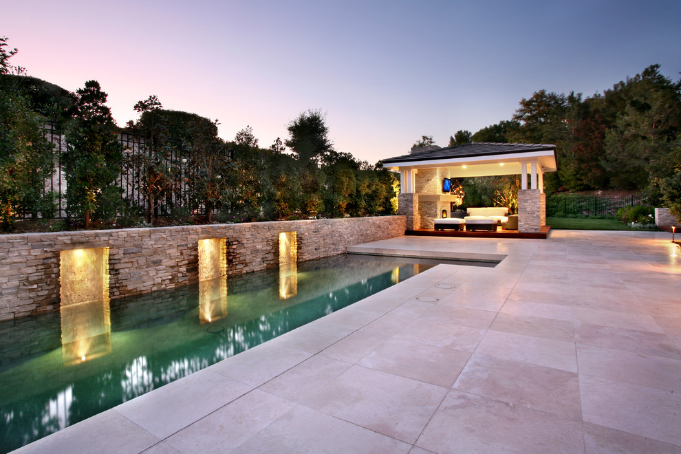 Design ideas for a traditional lap pool in Orange County.