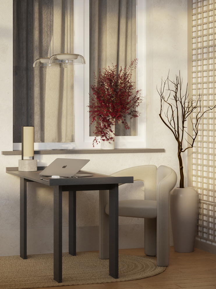 Дизайн-проект лоджии в стиле Джапанди