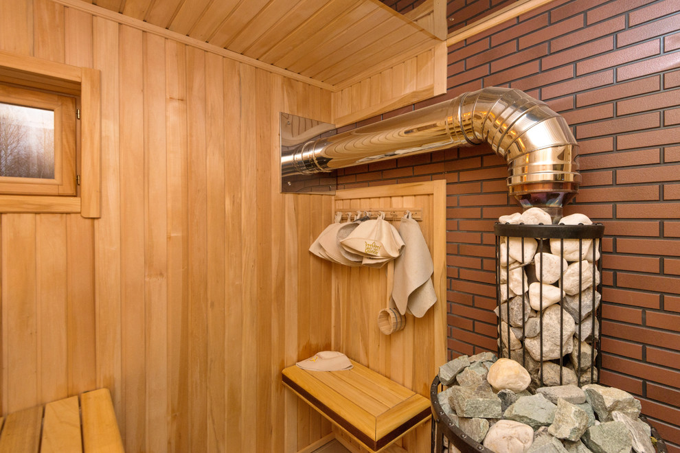 Баня из оцилидрованного бревна "Супонево"