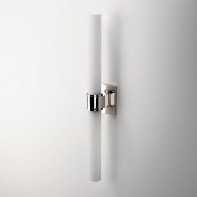 Opus Wall Mounted Double Arm Sconce with Cylinder Shade
