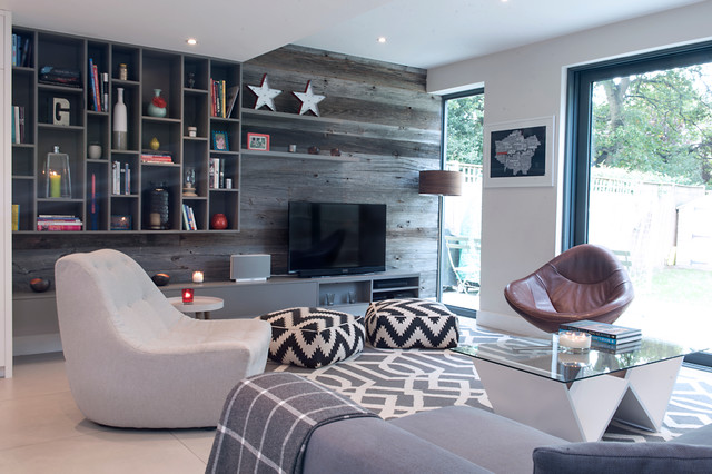 Open Plan Kitchen- Diner in Teddington trendy-dagligstue