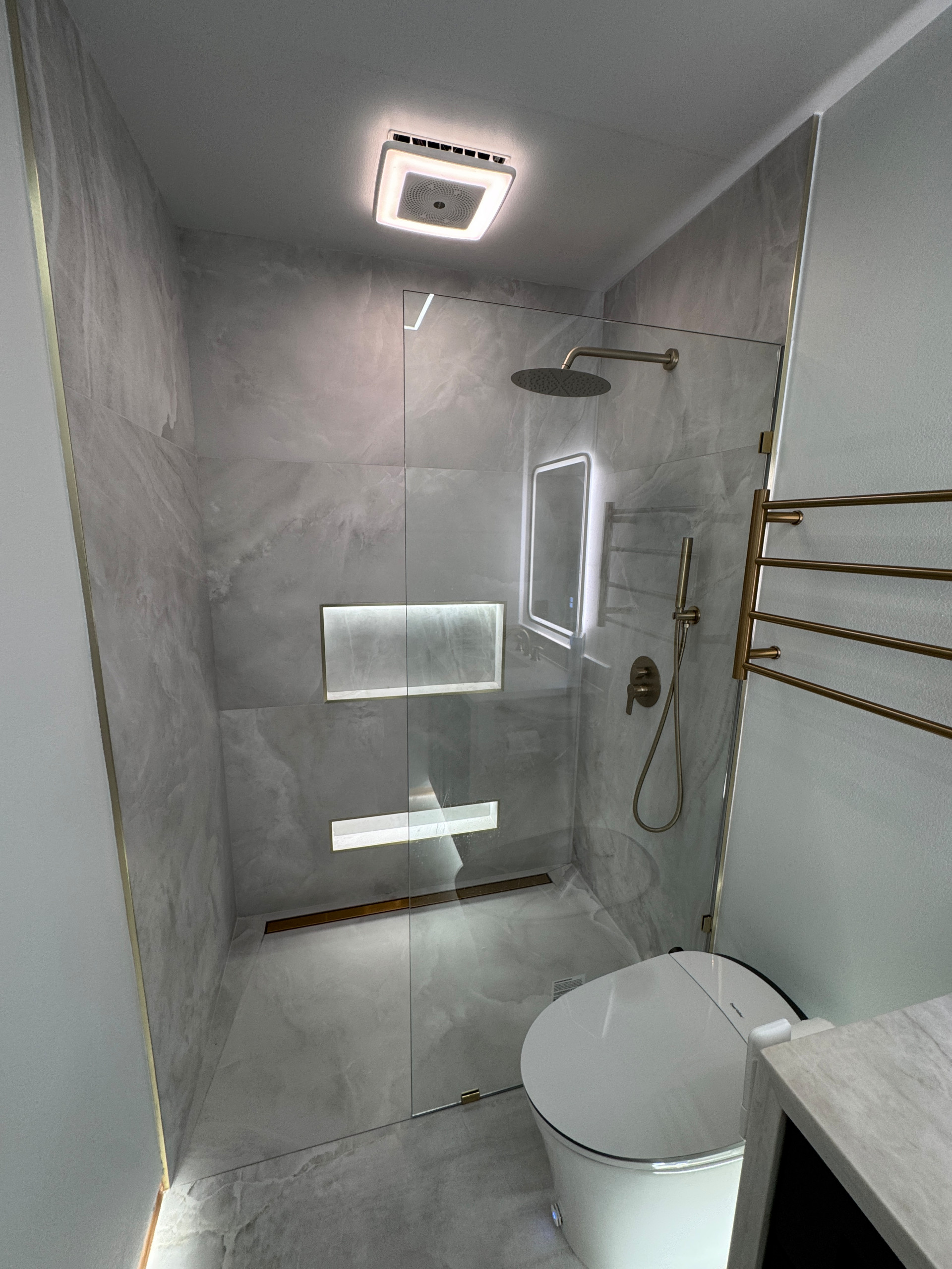 Guest Contemporary Modern Bathroom Remodeling in Cypress