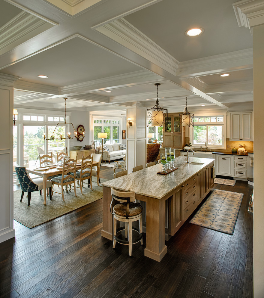 Inspiration for a transitional dining room remodel in Other