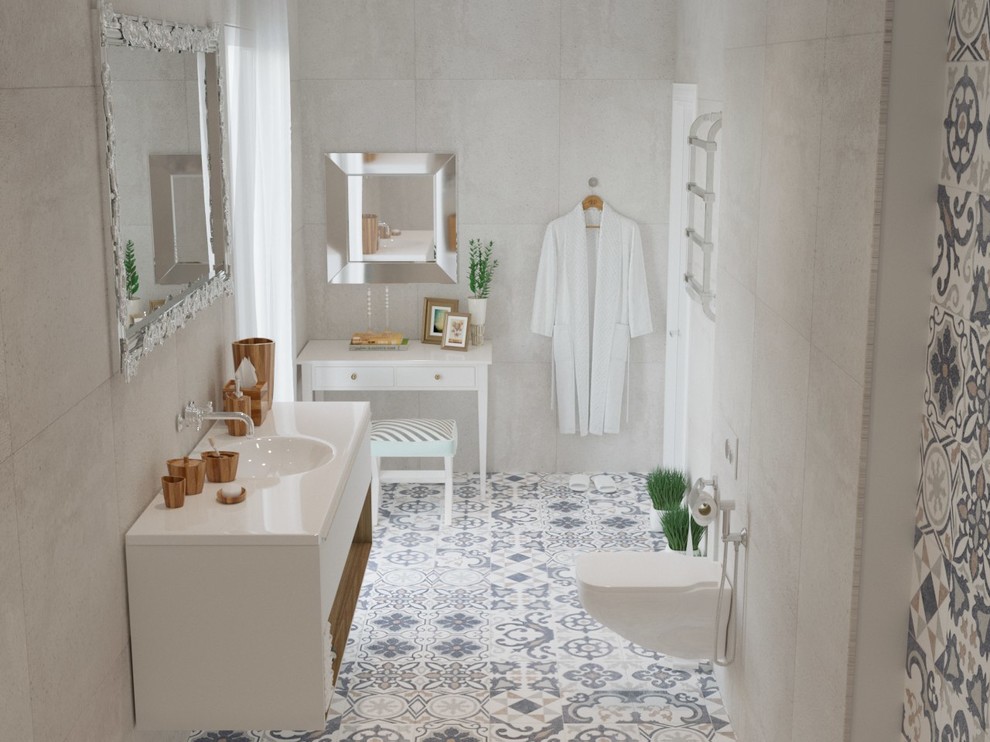 Визуализация ванной комнаты для частного коттеджа