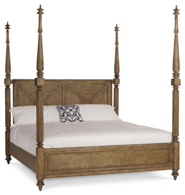 A R T Home Furnishings Pavilion Queen Poster Bed With Posts A R T Home Furnishings Pavilion Queen Poster Bed With Posts Traditional Canopy Beds By