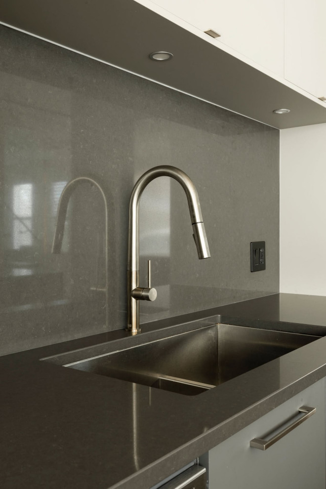 Modern Monochromatic Kitchen Rosemere
