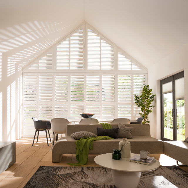 Modern Bedroom with Gable End Window modern-bedroom