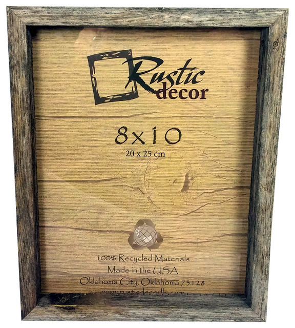 Stillwater Rustic Barn Wood Photo Frame With Deep Inset 8 X10