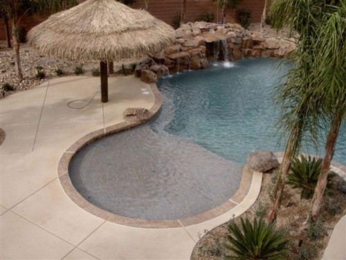 Tropical pool in San Diego.