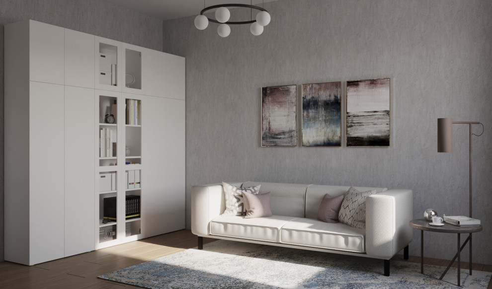 Гостиная в светлых тонах