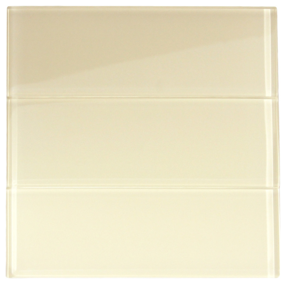 Cream Glass 4" x 12" Subway Tile