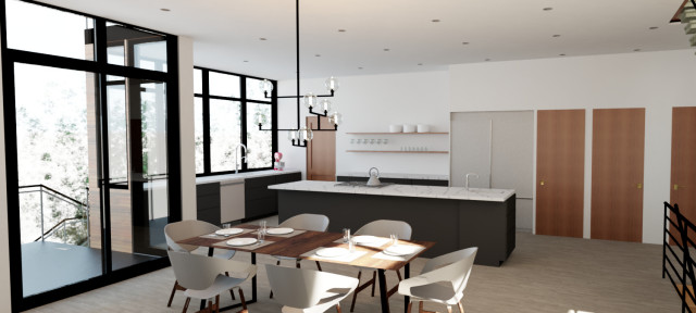 Steep Kitchen Interior Rendering modern-rendering