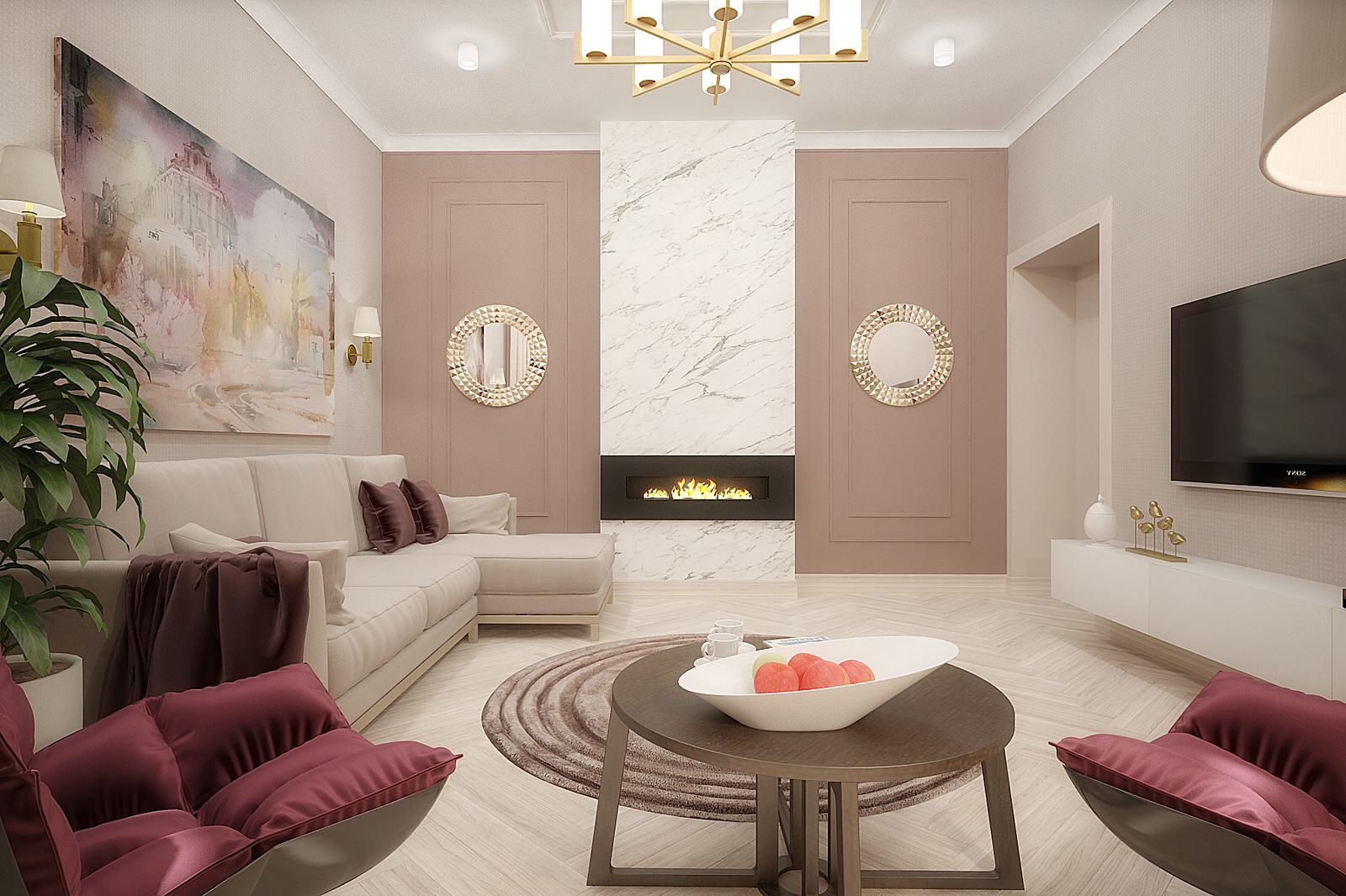 Винный оттенок как акцент