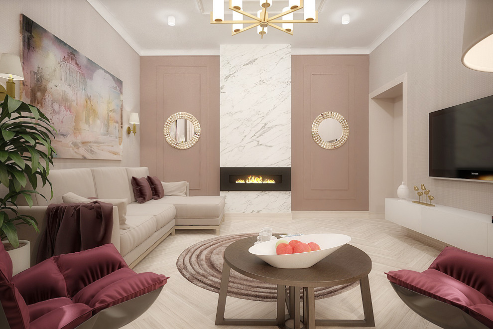 Винный оттенок как акцент