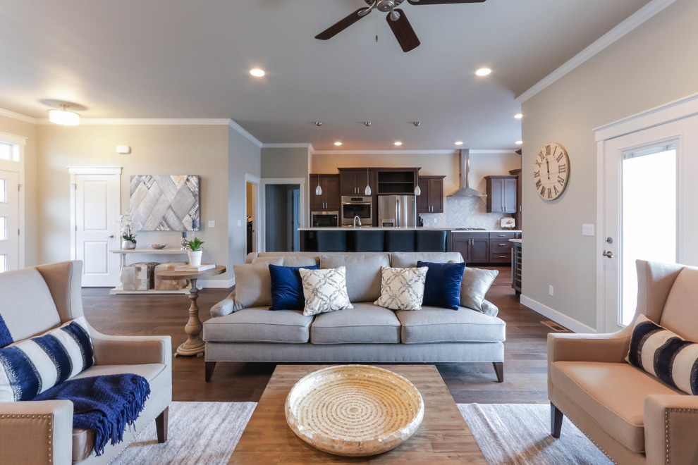 Inspiration for a transitional home design remodel in Seattle