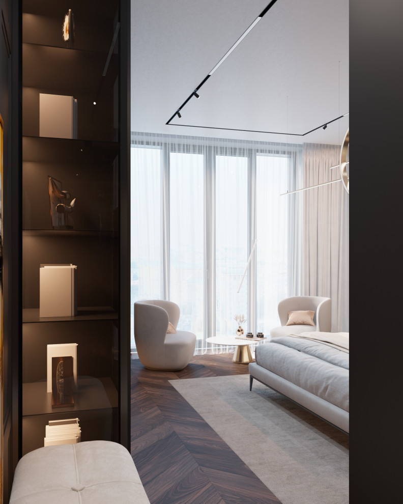 Дизайн спальни ЖК "ВТБ арена Парк"