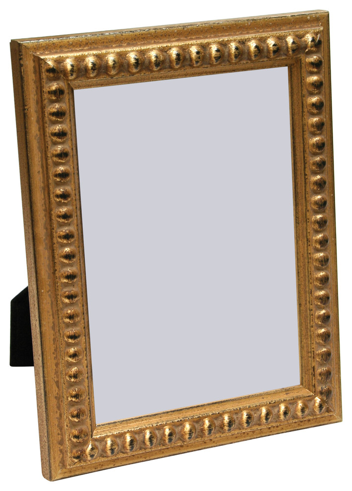 Arezzo Antique Frame, Gold With Beads, 5"x7"