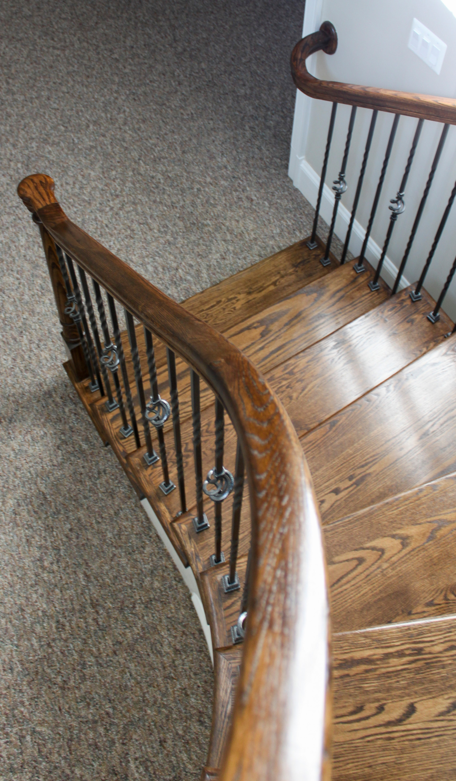 28_Multi-Level Oak&Metal Staircase in Custom Built Home, Potomac Falls MD 20854