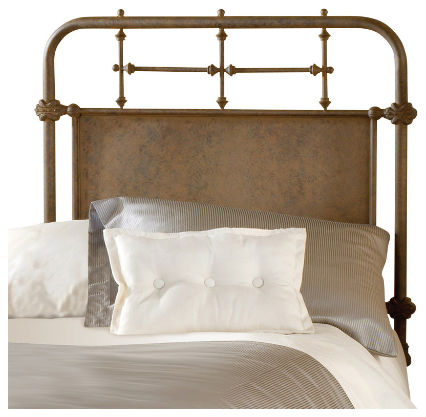 Kensington Headboard, Twin, Rails Not Included Old Rust Traditional