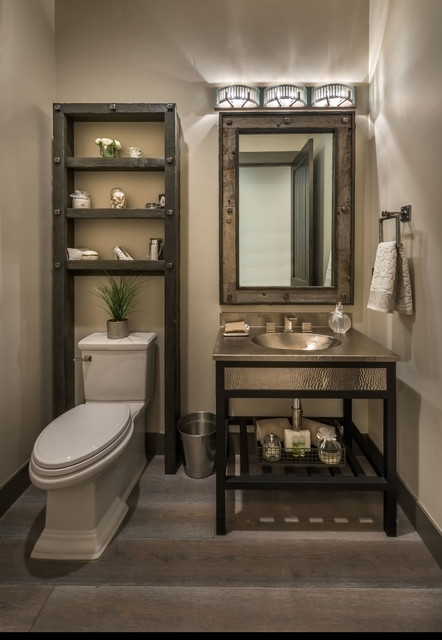 Eagle Ridge Custom rustic-powder-room