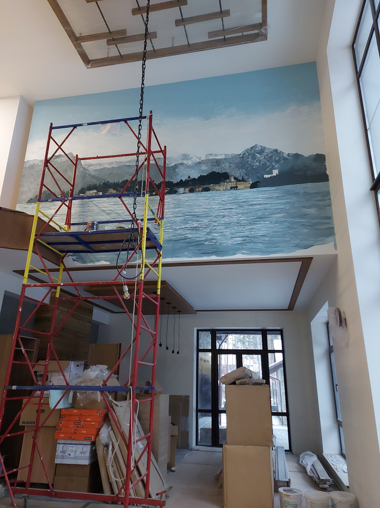 Роспись стены в коттедже г.Екатеринбург