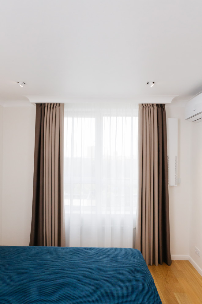 Мужская спальная, шторы блекаут  (ЖК Венский лес г. Уфа)