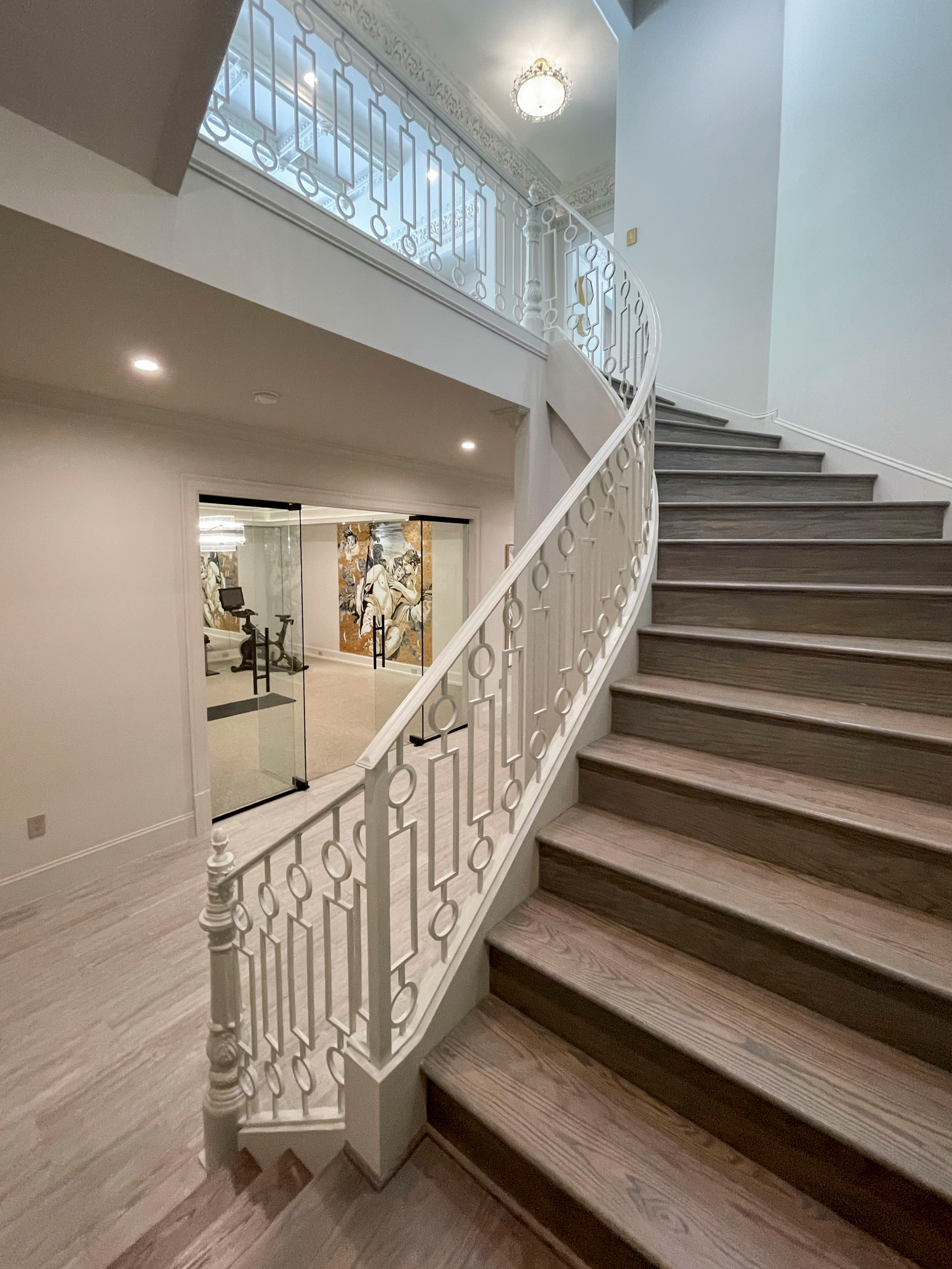 104_Curved Staircases in 18th Century French Inspired Mansion, Mclean VA 22101