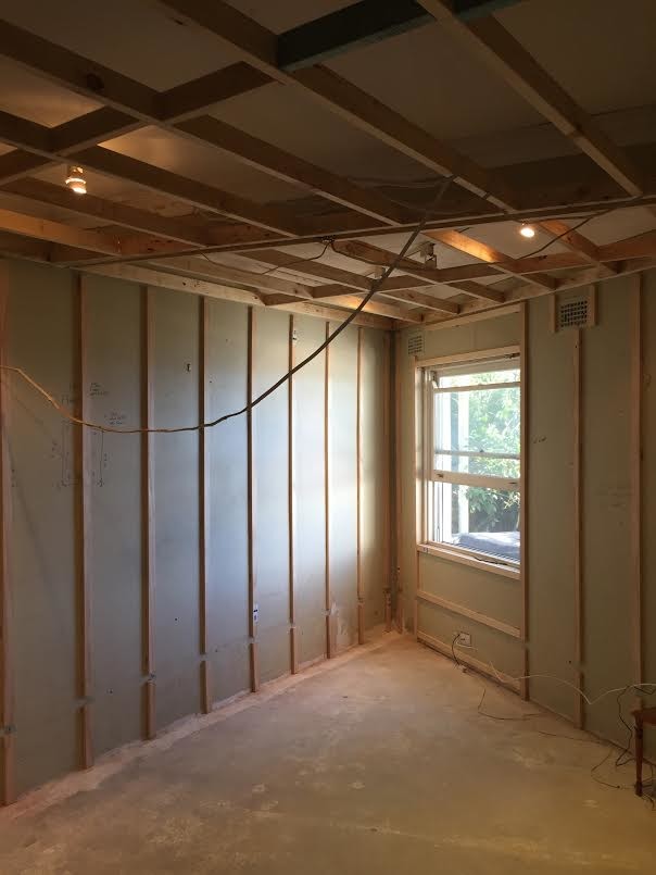 Rebuild of a storm damaged room