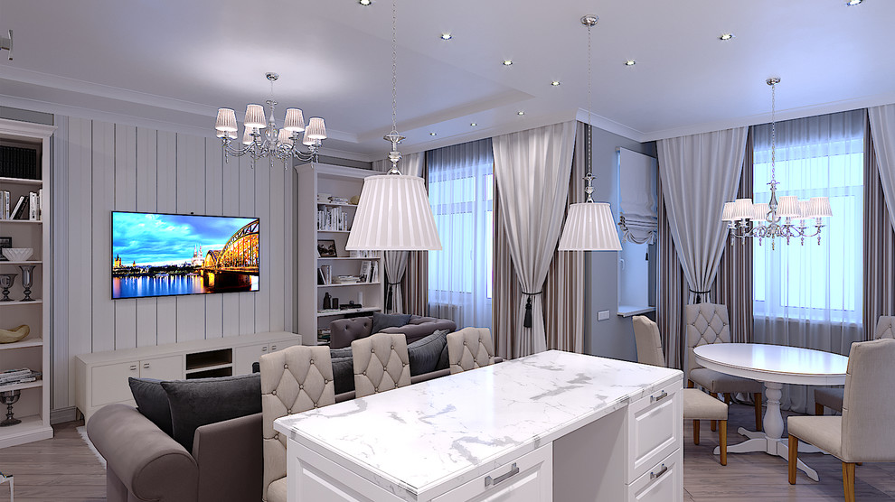 Многоэтажная квартира в Пушкине