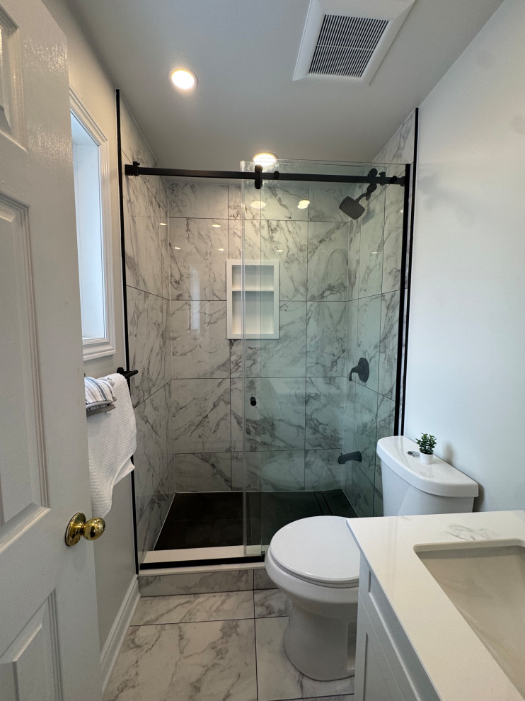 Mississauga Master Bath and Powder Room to 3-piece Bath Conversion
