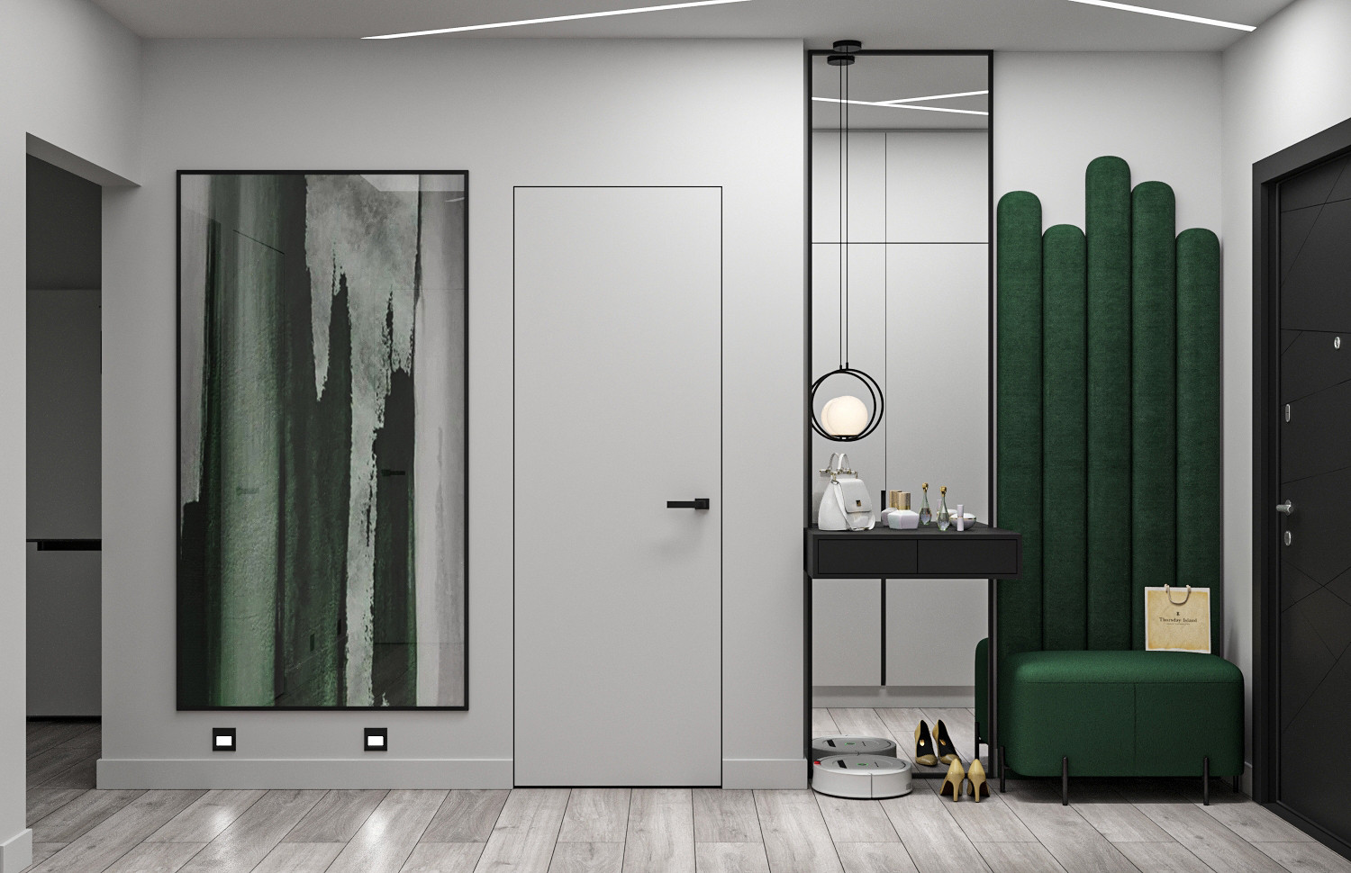 Минималистичная квартира с перетекающими гармоничными пространствами.