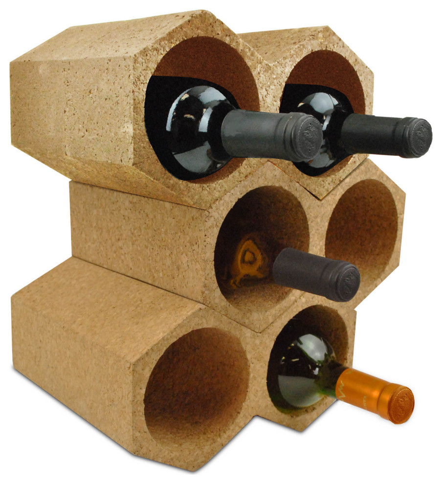 Cork Wine Rack3, 13x8x12" Traditional Wine Racks by