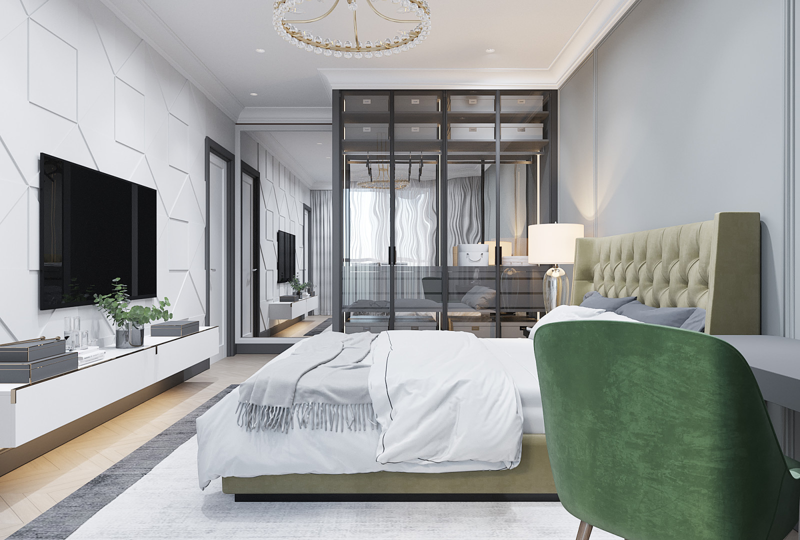 Современная классика. Спальня.