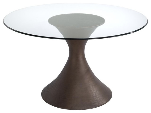 Brownstone Casablanca Round Dining Table With A Glass Top Brownstone Casablanca Round Dining Table With Glass Top