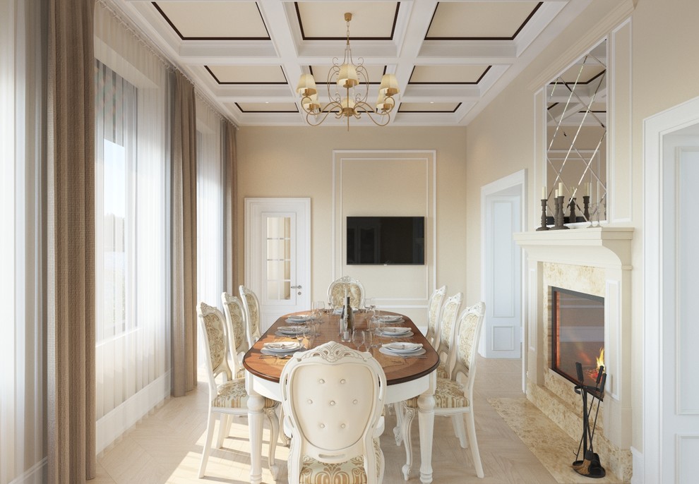 130 кв.м. загородного дома в классике