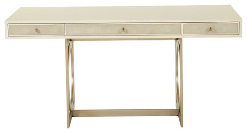 Oriana Modern Alabaster Faux Shagreen Desk