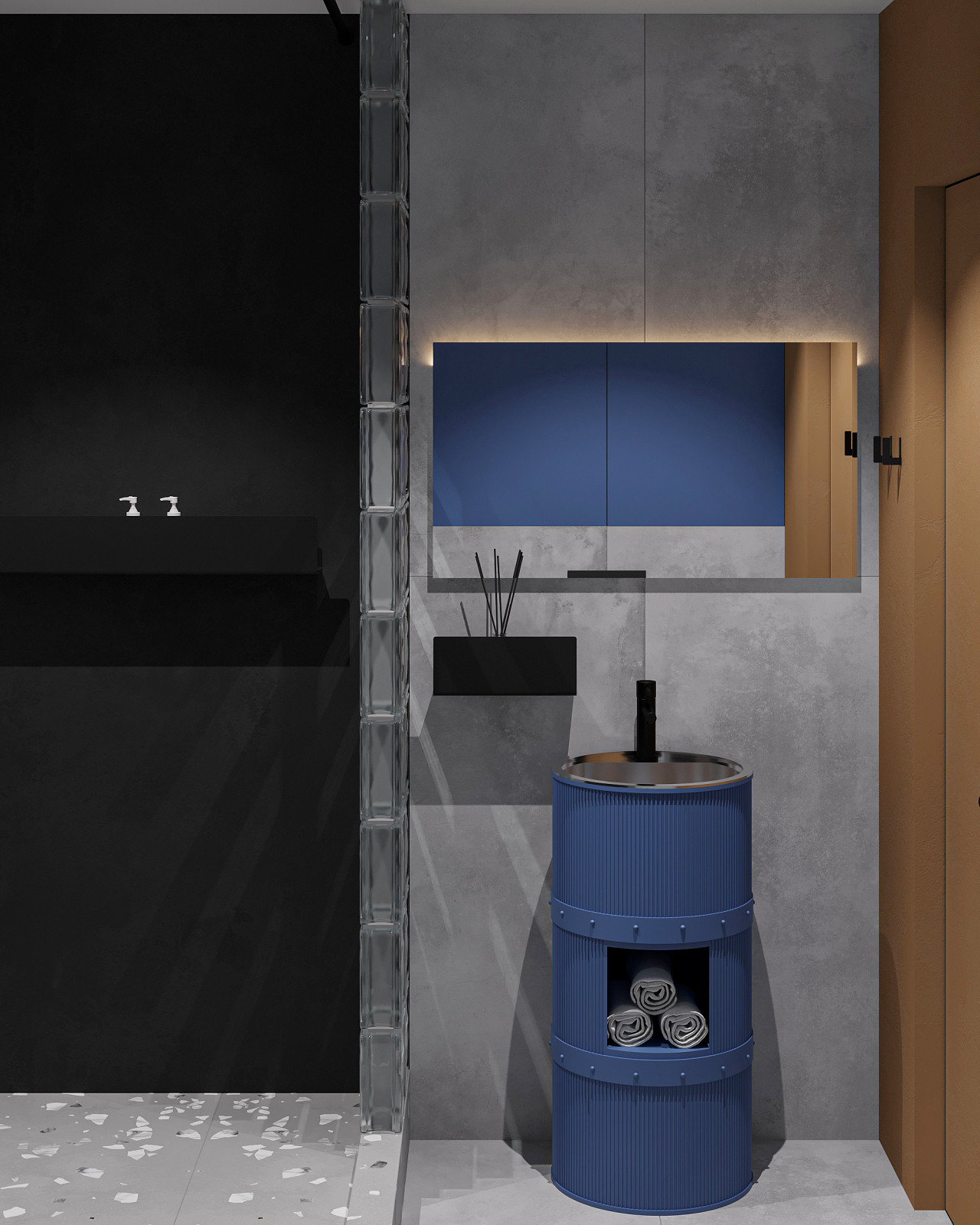 Яркий дизайн санузла