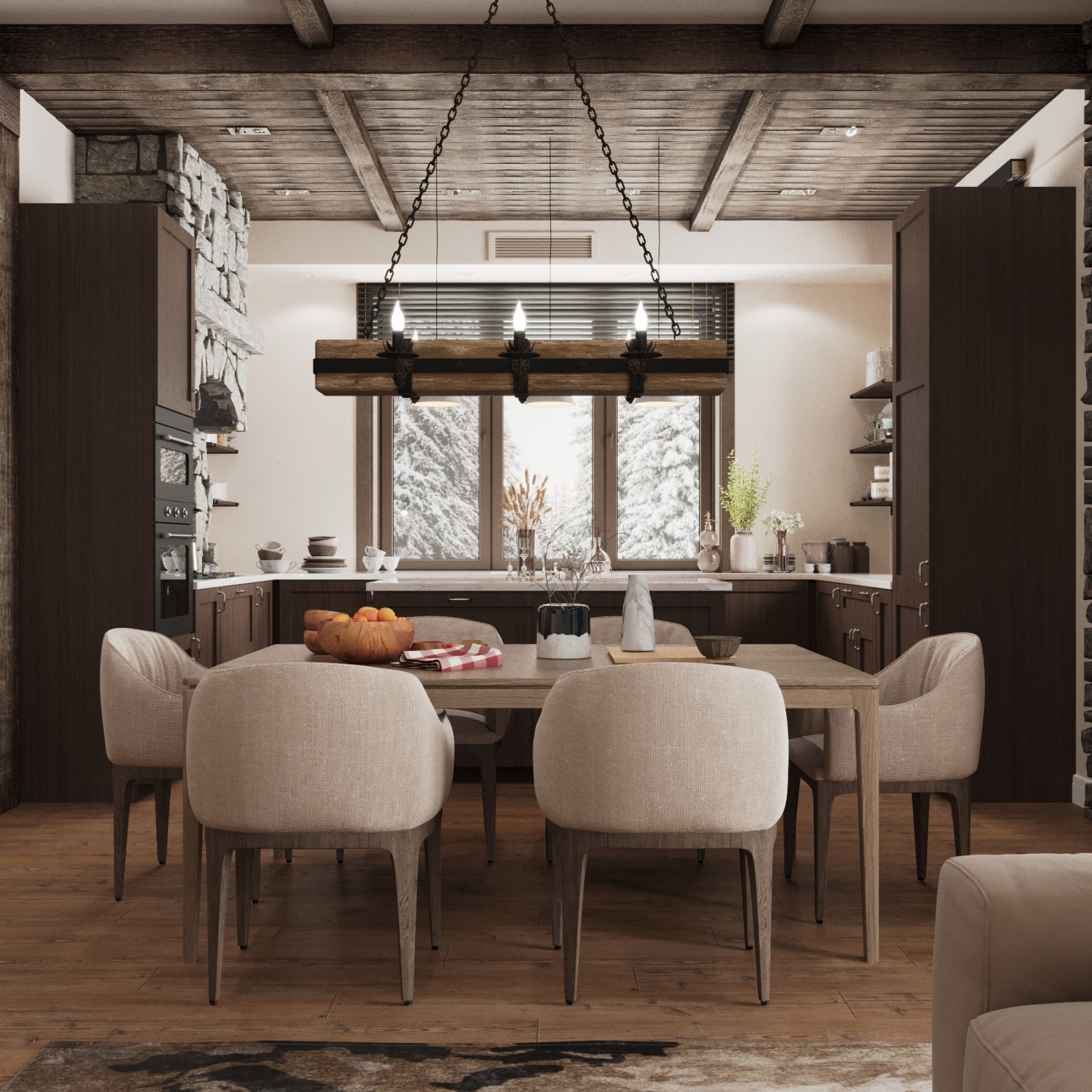 Дизайн интерьера гостиной на Луговой 41кв м