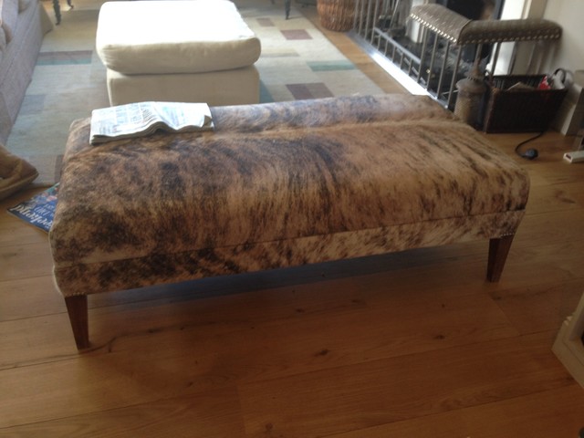Cowhide Footstool Contemporary Living Room Other By No