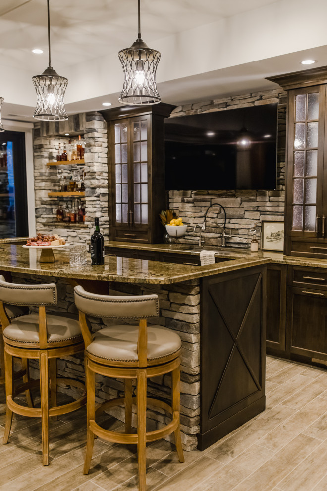Timber Frame Lake House - Basement - Detroit - by Tanya Rynicke ...