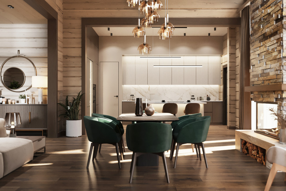 Проект интерьера деревянного дома в п.Завидово