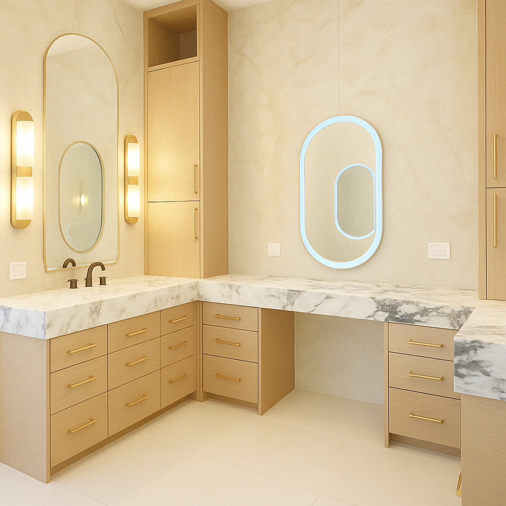 Bathroom - modern bathroom idea in Austin