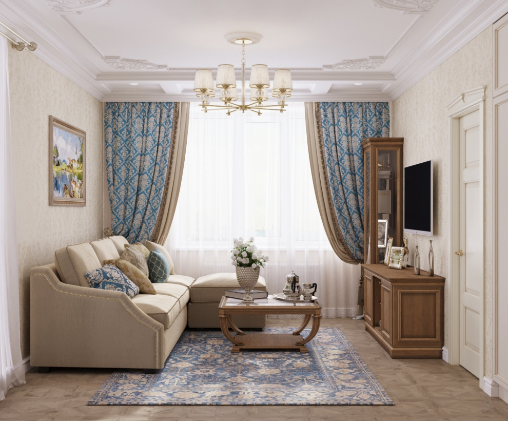 Новицкая, проект 2х комнатной квартиры в классическом стиле