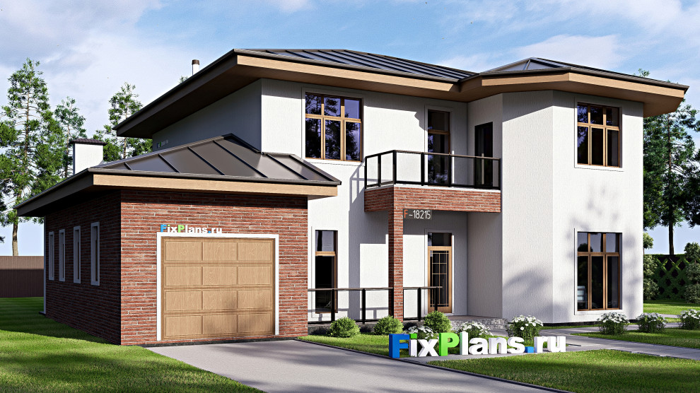 Проект двухэтажного дома 18х19 м S349м2 F-18215