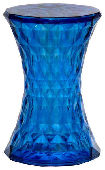 Kartell Stone Stool, Transparent Blue