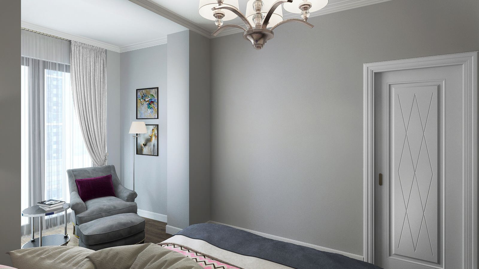 Дизайн-проект квартиры: спальня классика