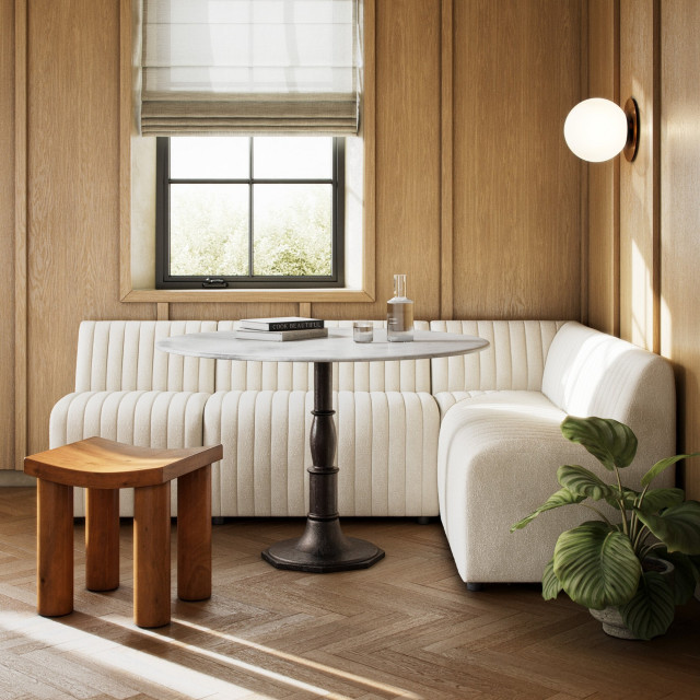 Augustine Dining Banquette L Shape, 91.5" - Transitional - Dining ...