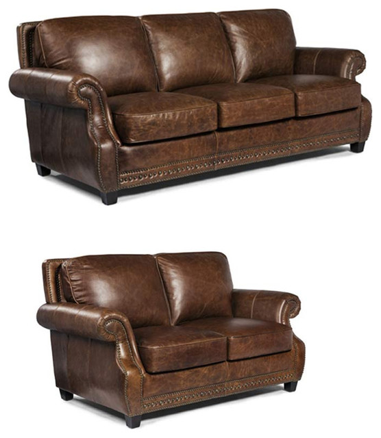 Lazzaro Leather Prato 2 Piece Sofa Set Cocoa Brompton Lazzaro Leather Prato 2 Piece Sofa Set Cocoa Brompton Transitional Living Room Furniture Sets By Greatfurnituredeal